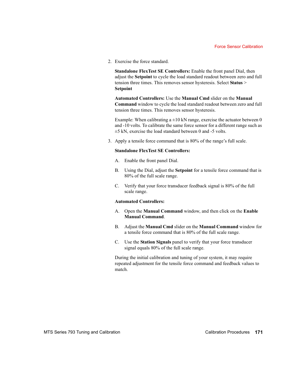 MTS Series 793 User Manual | Page 171 / 218