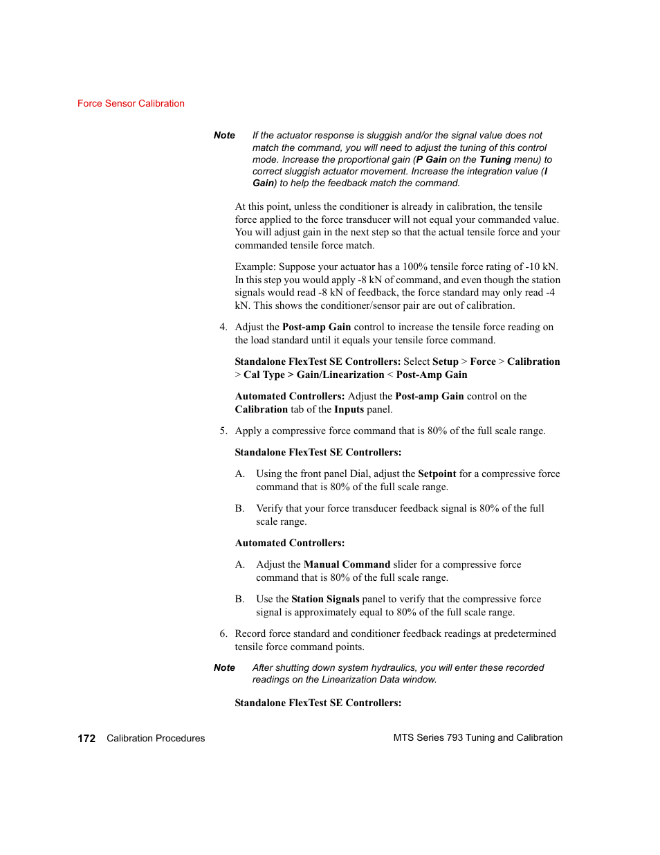 MTS Series 793 User Manual | Page 172 / 218