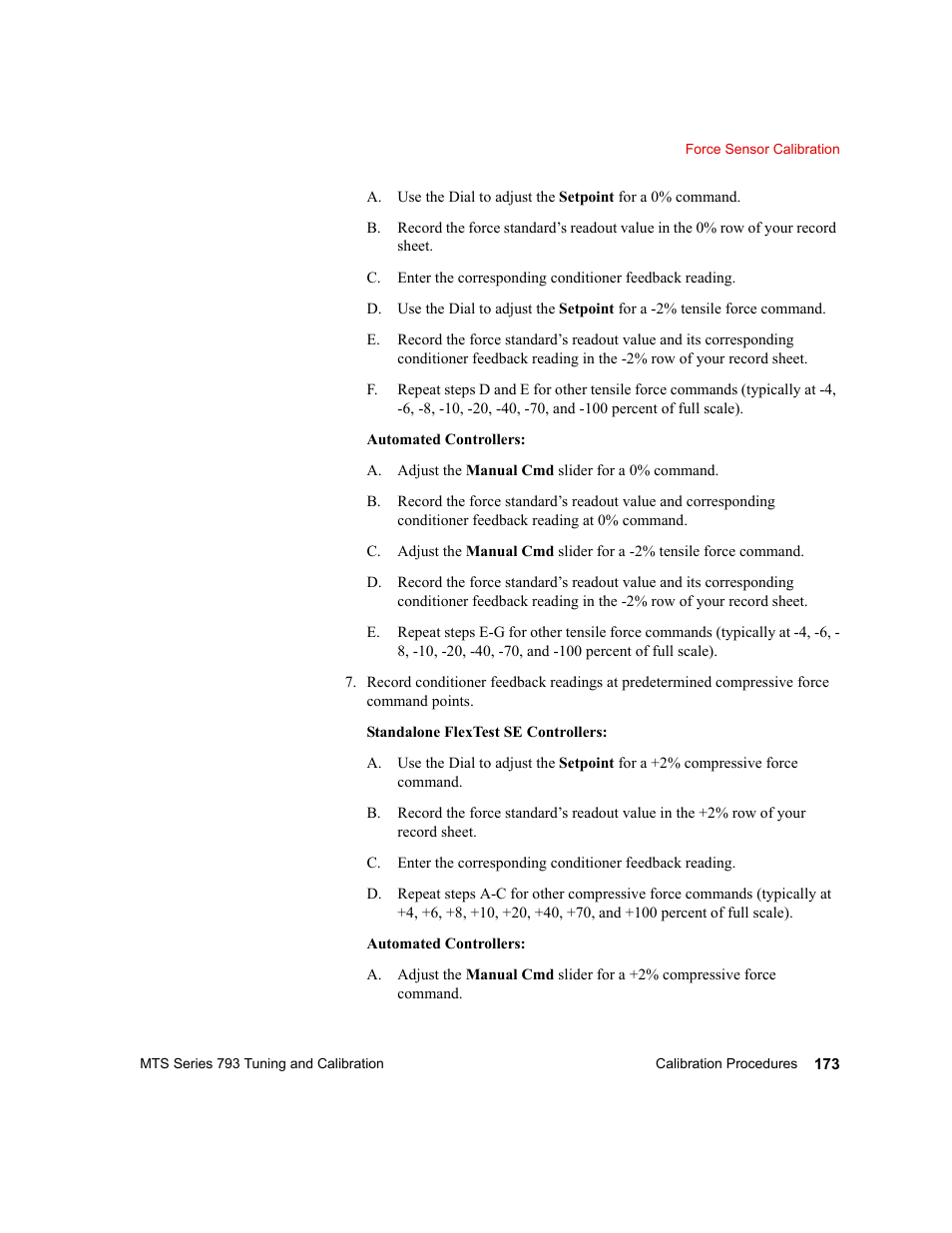 MTS Series 793 User Manual | Page 173 / 218