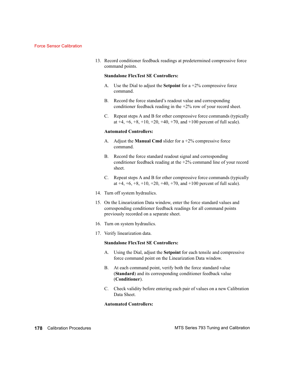 MTS Series 793 User Manual | Page 178 / 218