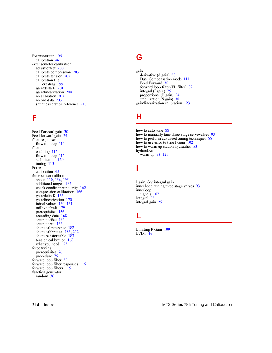 MTS Series 793 User Manual | Page 214 / 218