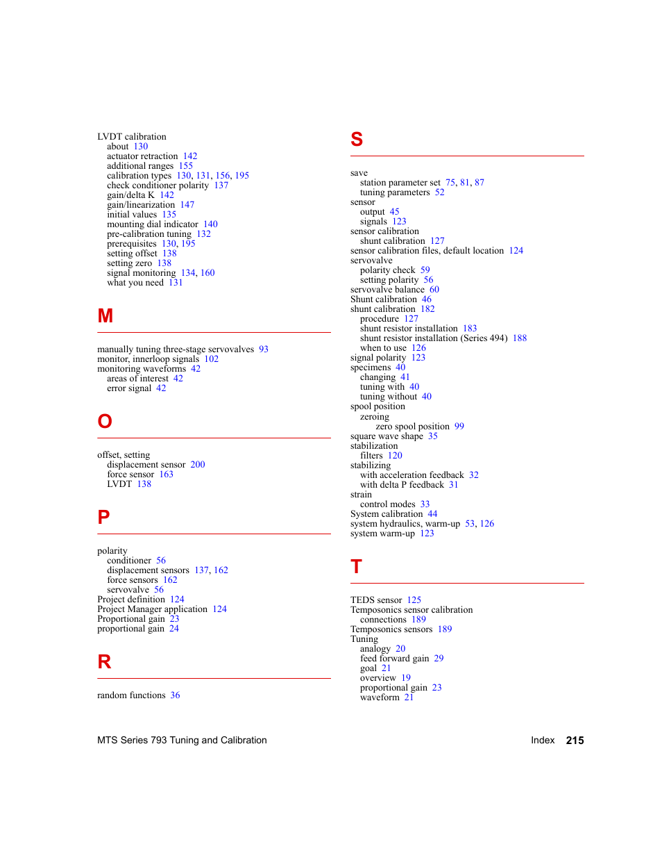 MTS Series 793 User Manual | Page 215 / 218