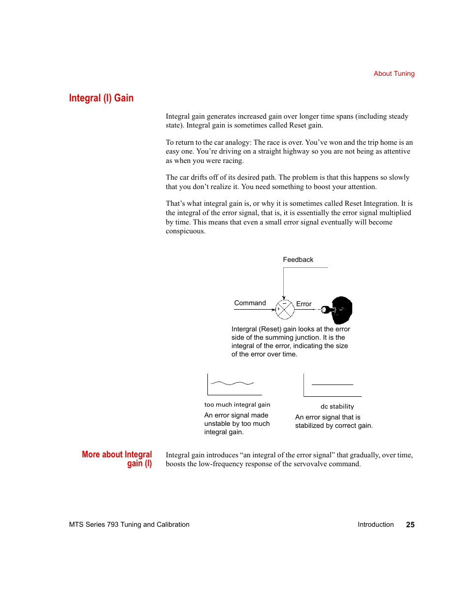 Integral (i) gain, Integral (i) gain 25 | MTS Series 793 User Manual | Page 25 / 218