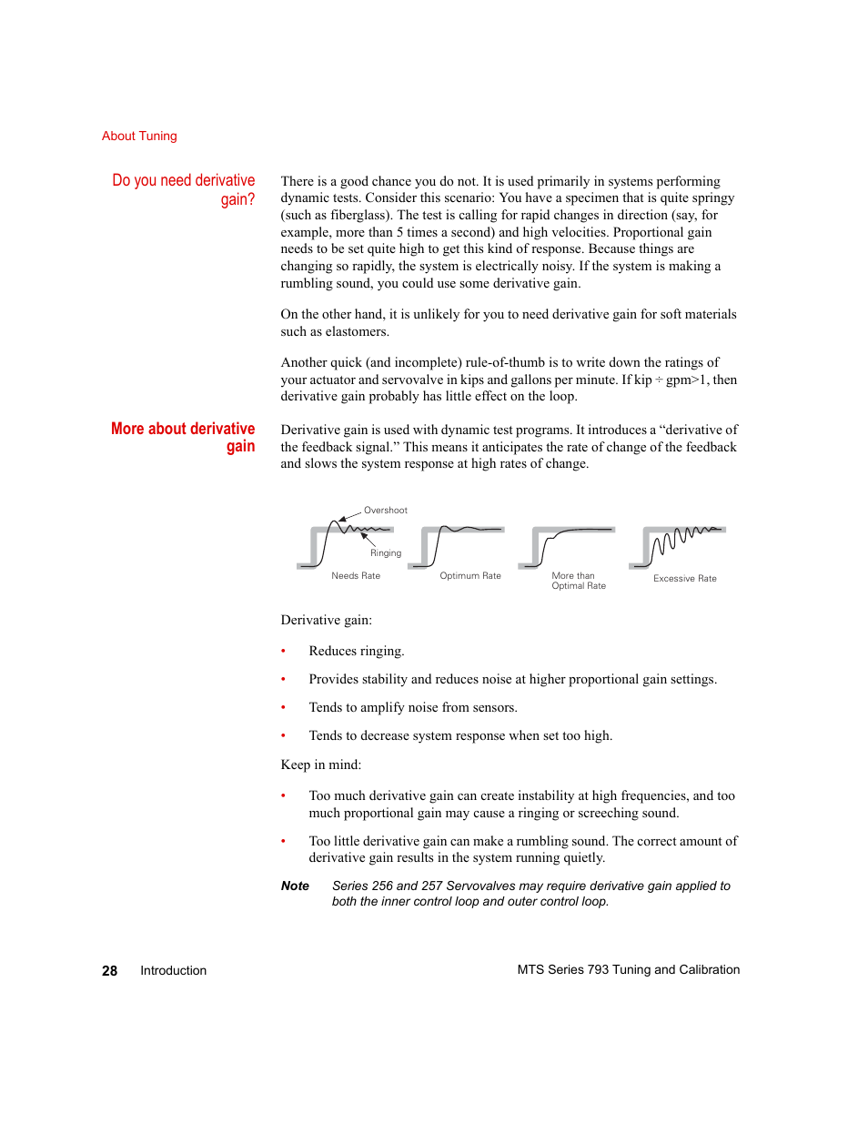 Do you need derivative gain, More about derivative gain | MTS Series 793 User Manual | Page 28 / 218