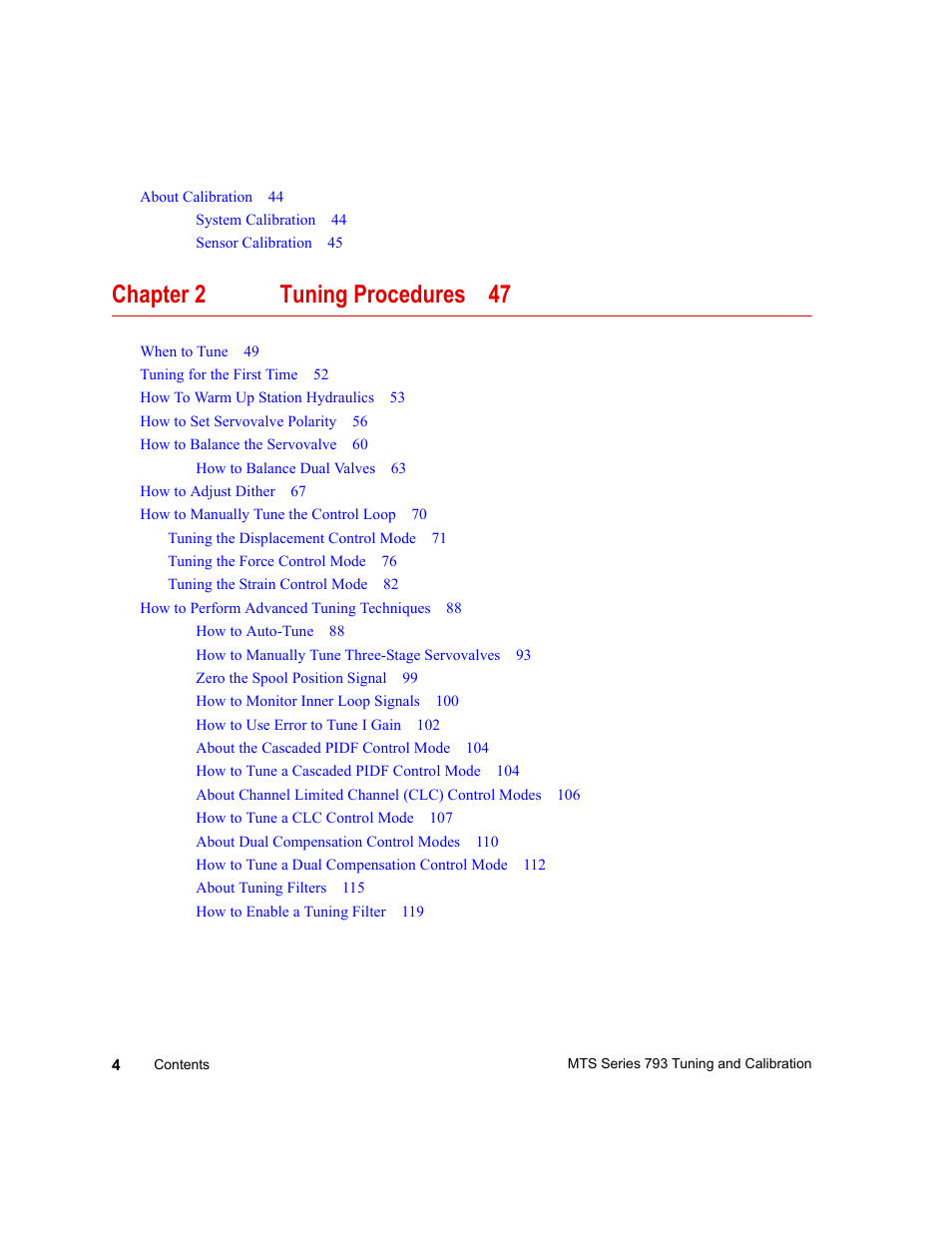 Chapter 2 tuning procedures 47 | MTS Series 793 User Manual | Page 4 / 218