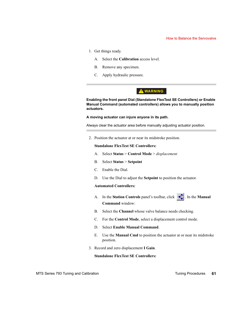 MTS Series 793 User Manual | Page 61 / 218