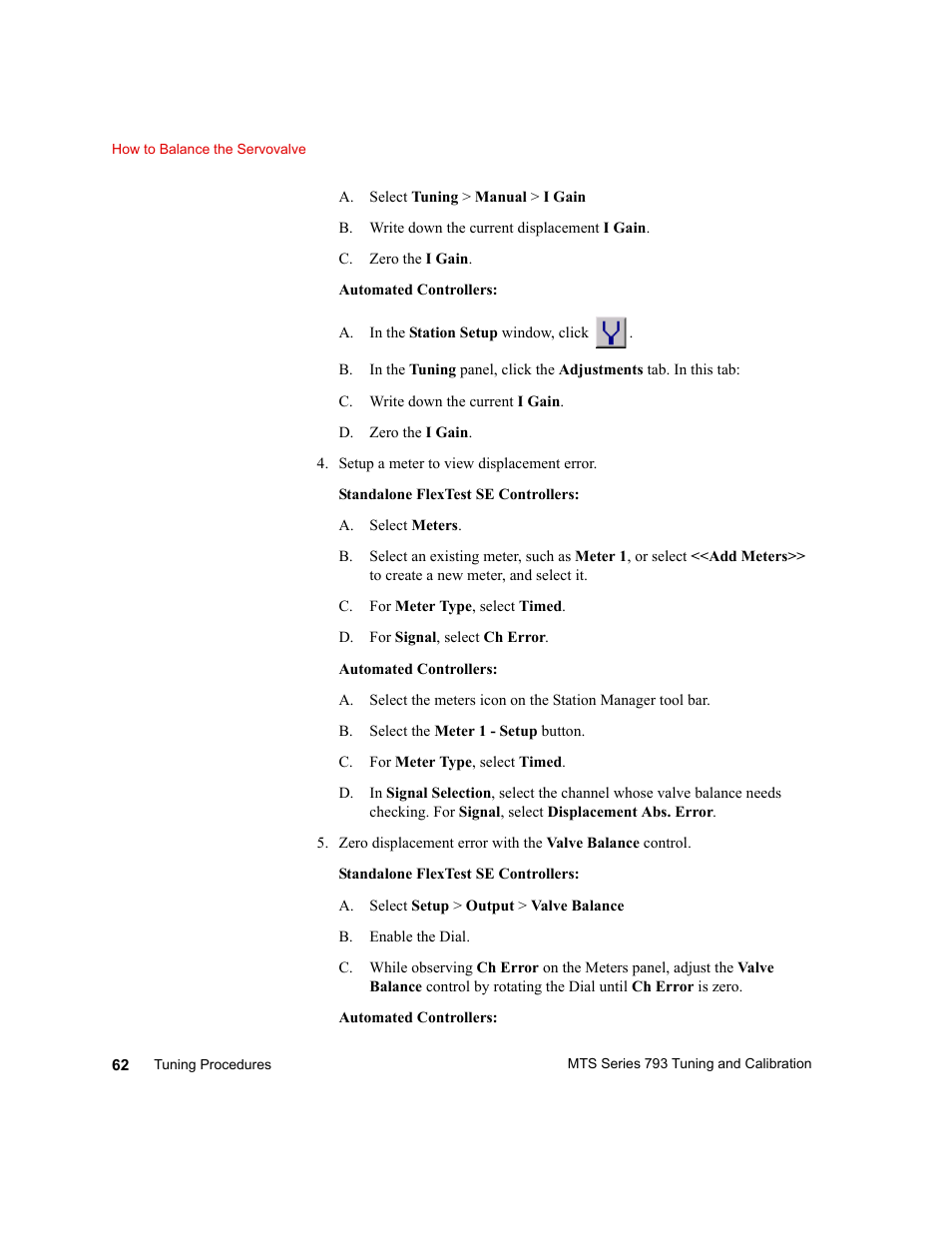 MTS Series 793 User Manual | Page 62 / 218