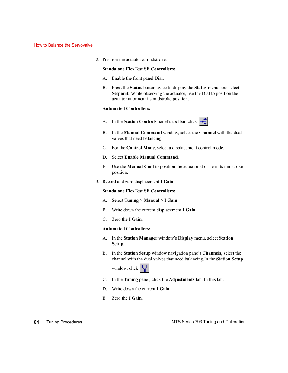 MTS Series 793 User Manual | Page 64 / 218