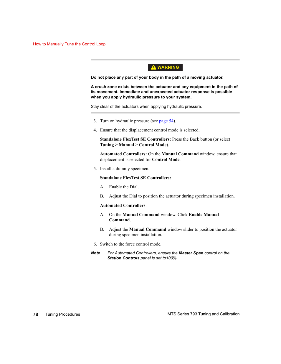 MTS Series 793 User Manual | Page 78 / 218