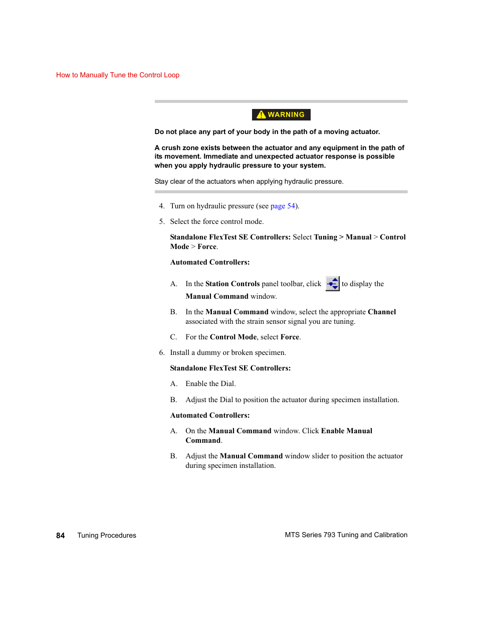 MTS Series 793 User Manual | Page 84 / 218