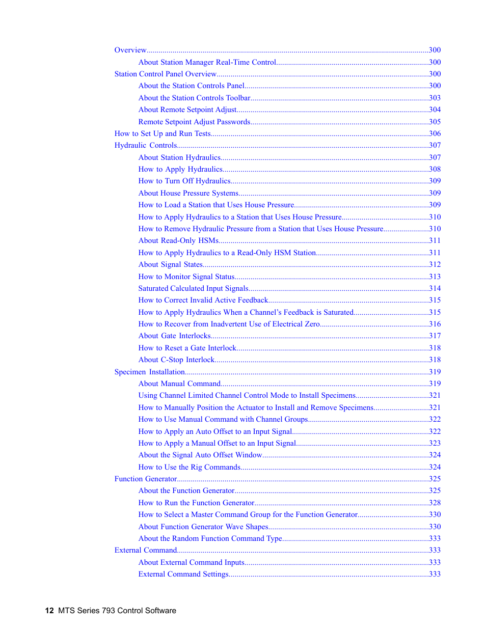 MTS Series 793 User Manual | Page 12 / 490