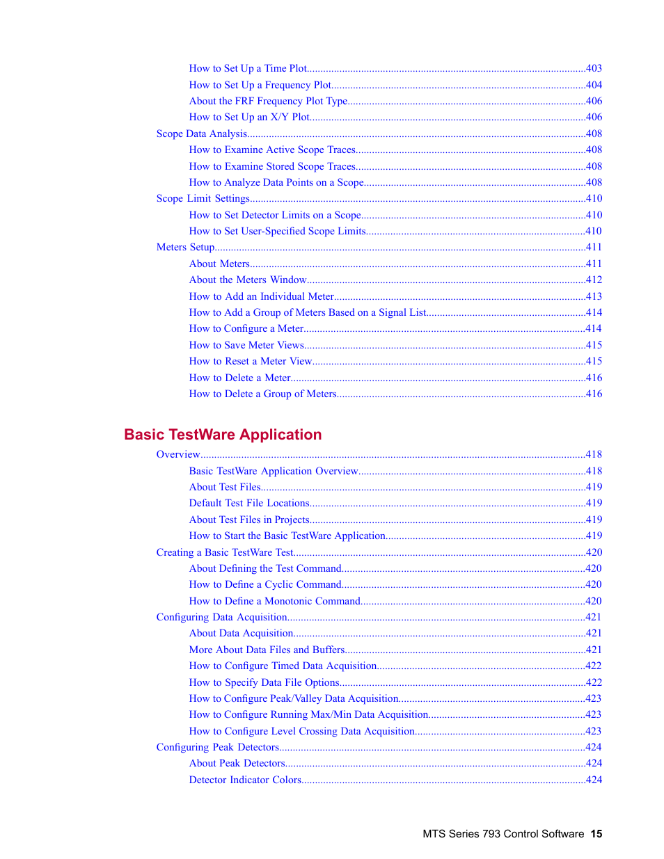 Basic testware application 417 | MTS Series 793 User Manual | Page 15 / 490