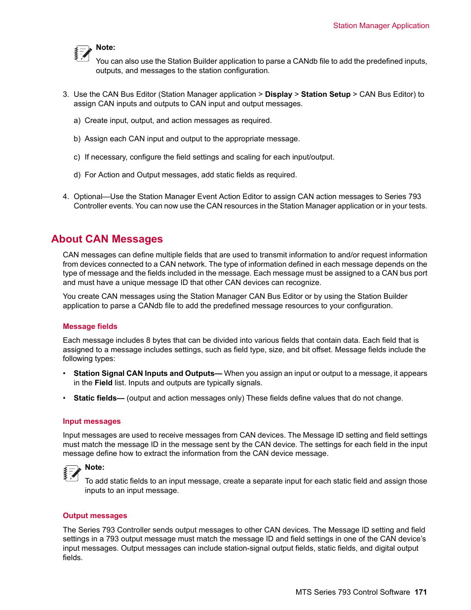 About can messages | MTS Series 793 User Manual | Page 171 / 490