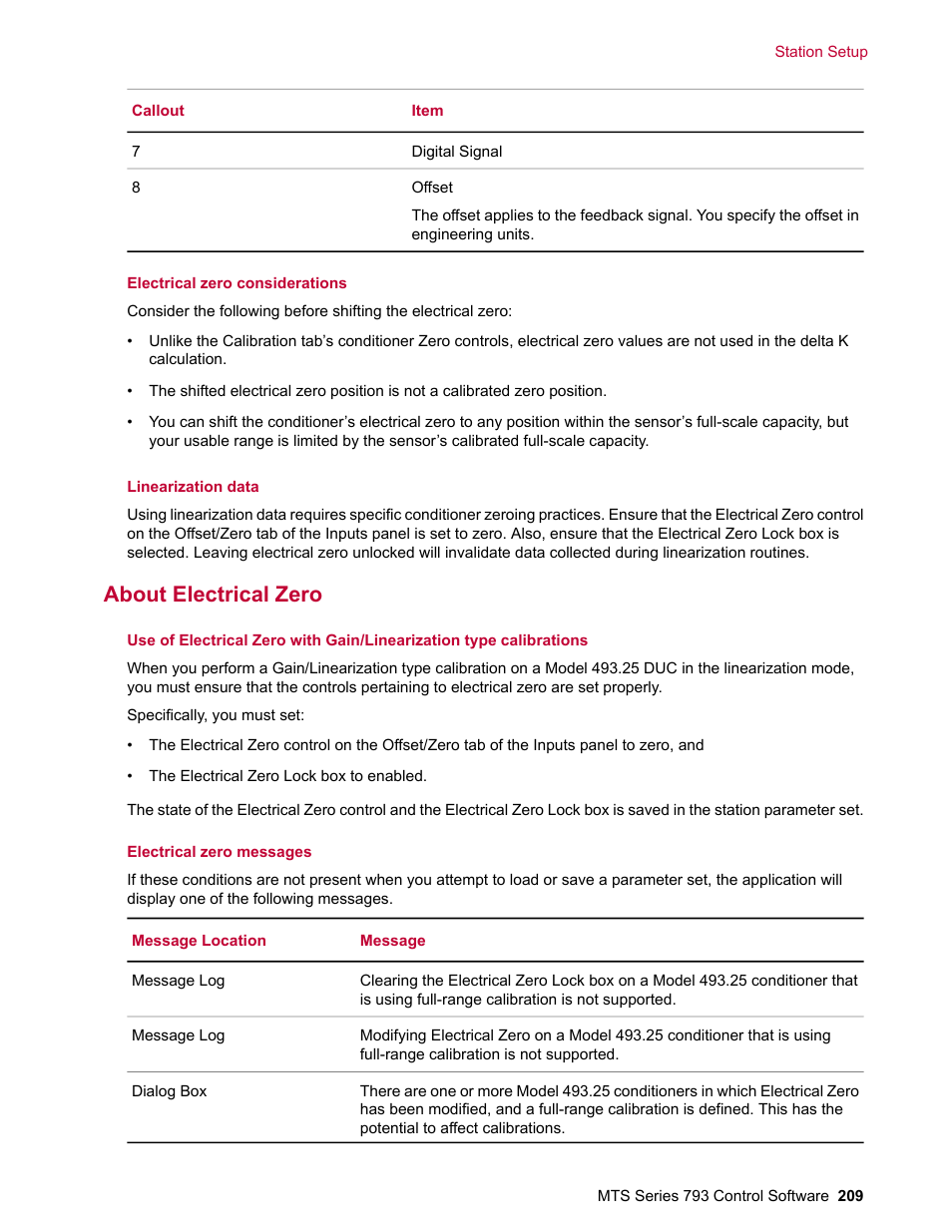 About electrical zero | MTS Series 793 User Manual | Page 209 / 490