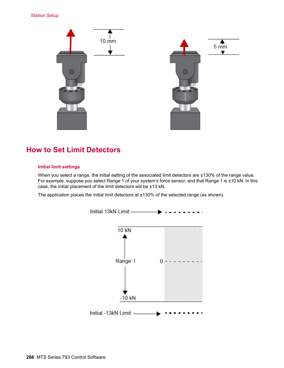 How to set limit detectors | MTS Series 793 User Manual | Page 288 / 490