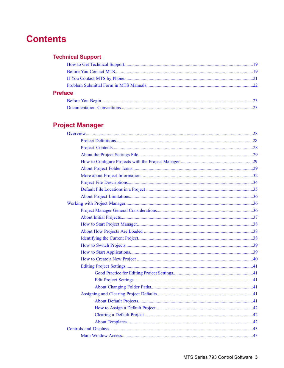 MTS Series 793 User Manual | Page 3 / 490