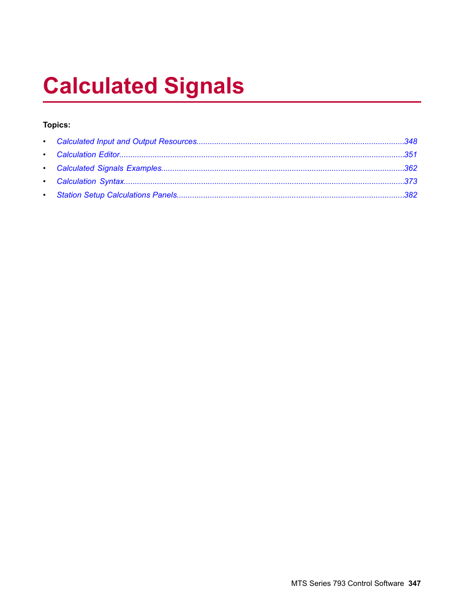 Calculated signals | MTS Series 793 User Manual | Page 347 / 490