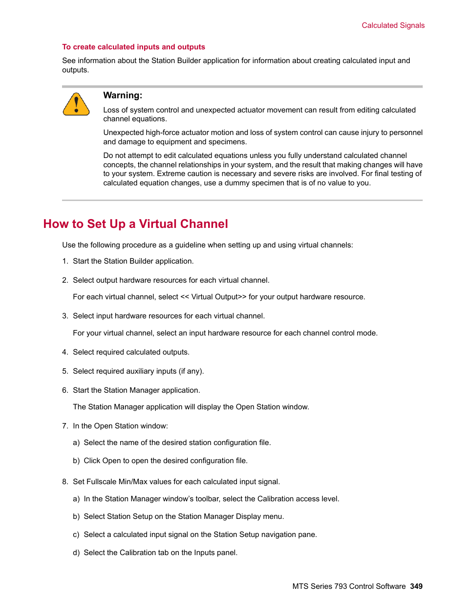 How to set up a virtual channel | MTS Series 793 User Manual | Page 349 / 490