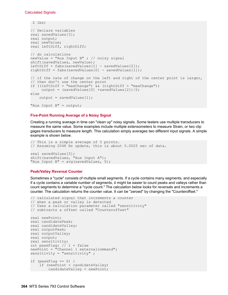 MTS Series 793 User Manual | Page 364 / 490