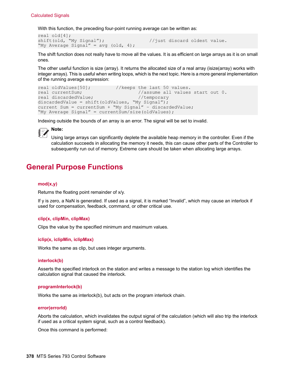 General purpose functions | MTS Series 793 User Manual | Page 378 / 490