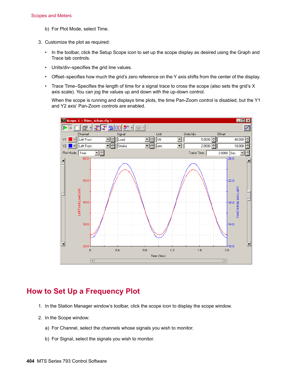 How to set up a frequency plot | MTS Series 793 User Manual | Page 404 / 490