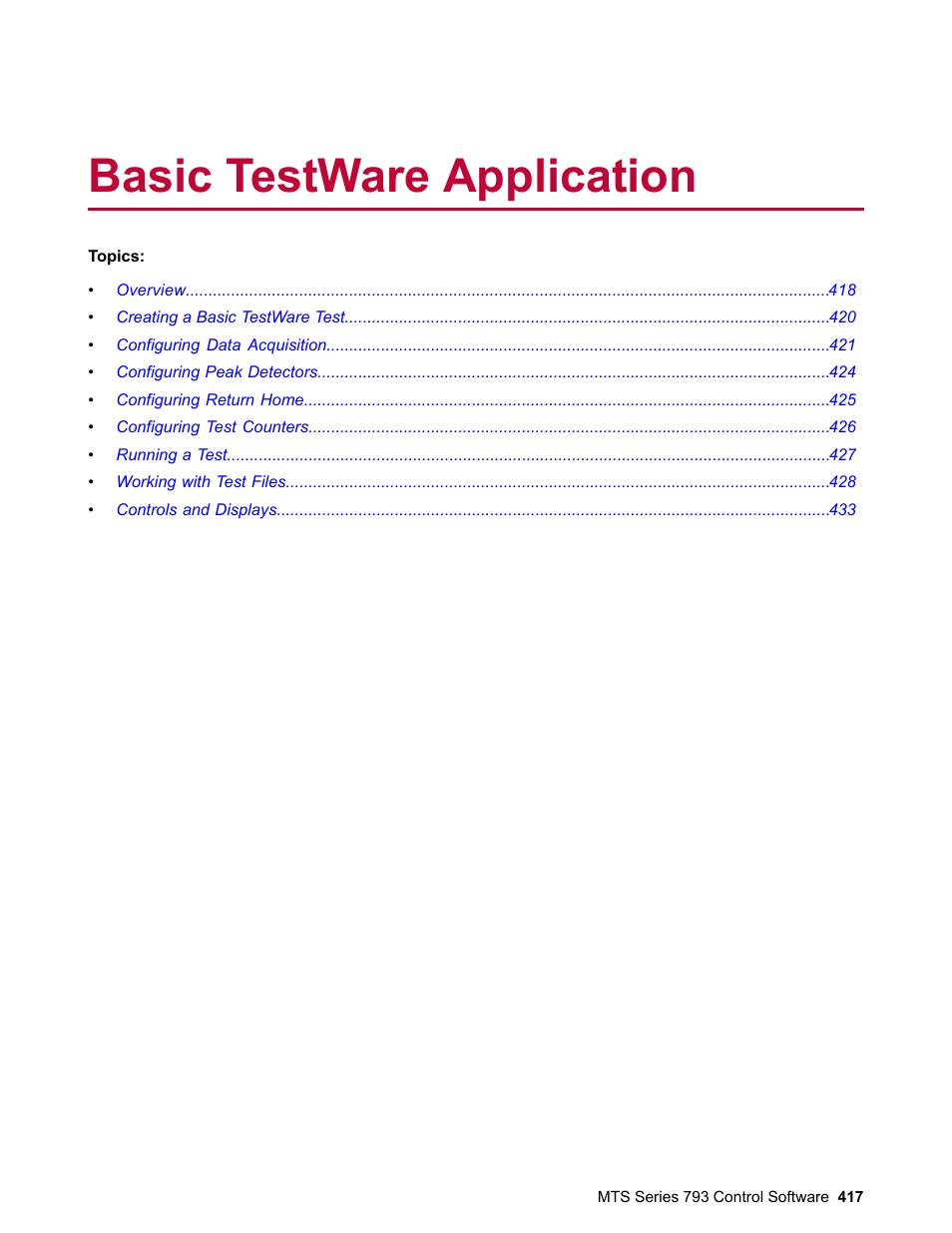 Basic testware application | MTS Series 793 User Manual | Page 417 / 490