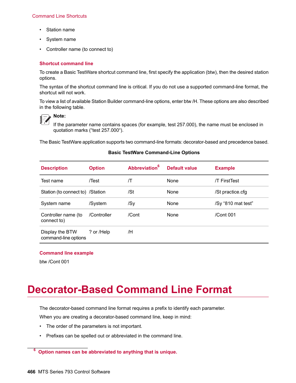 Decorator-based command line format | MTS Series 793 User Manual | Page 466 / 490
