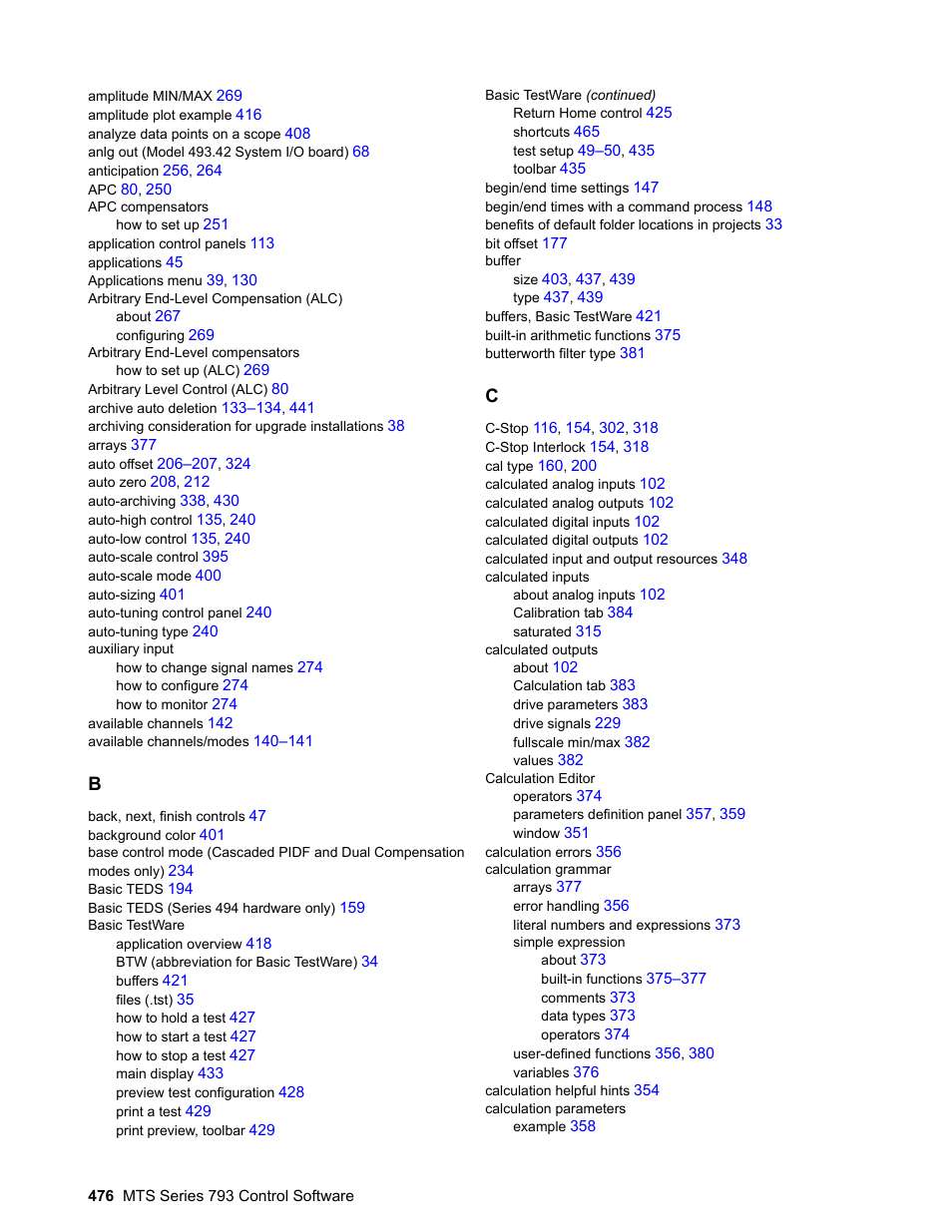 MTS Series 793 User Manual | Page 476 / 490