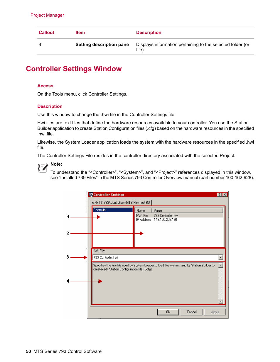 Controller settings window | MTS Series 793 User Manual | Page 50 / 490