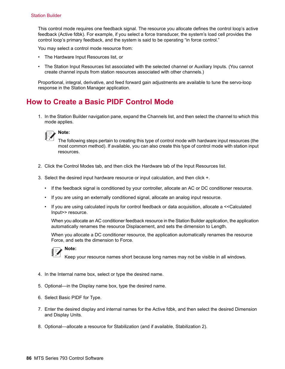 How to create a basic pidf control mode | MTS Series 793 User Manual | Page 86 / 490