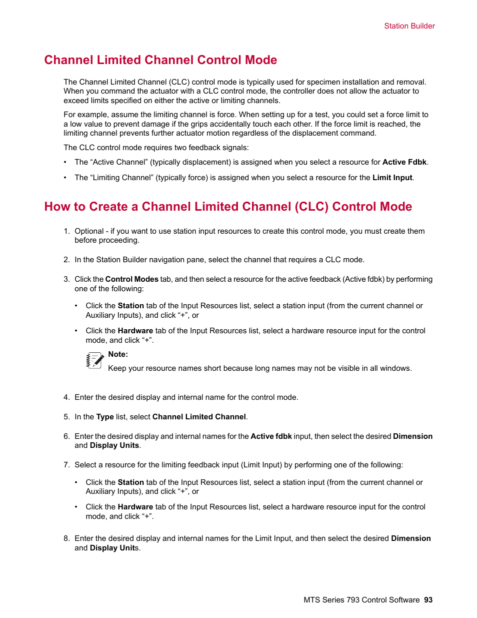 Channel limited channel control mode | MTS Series 793 User Manual | Page 93 / 490