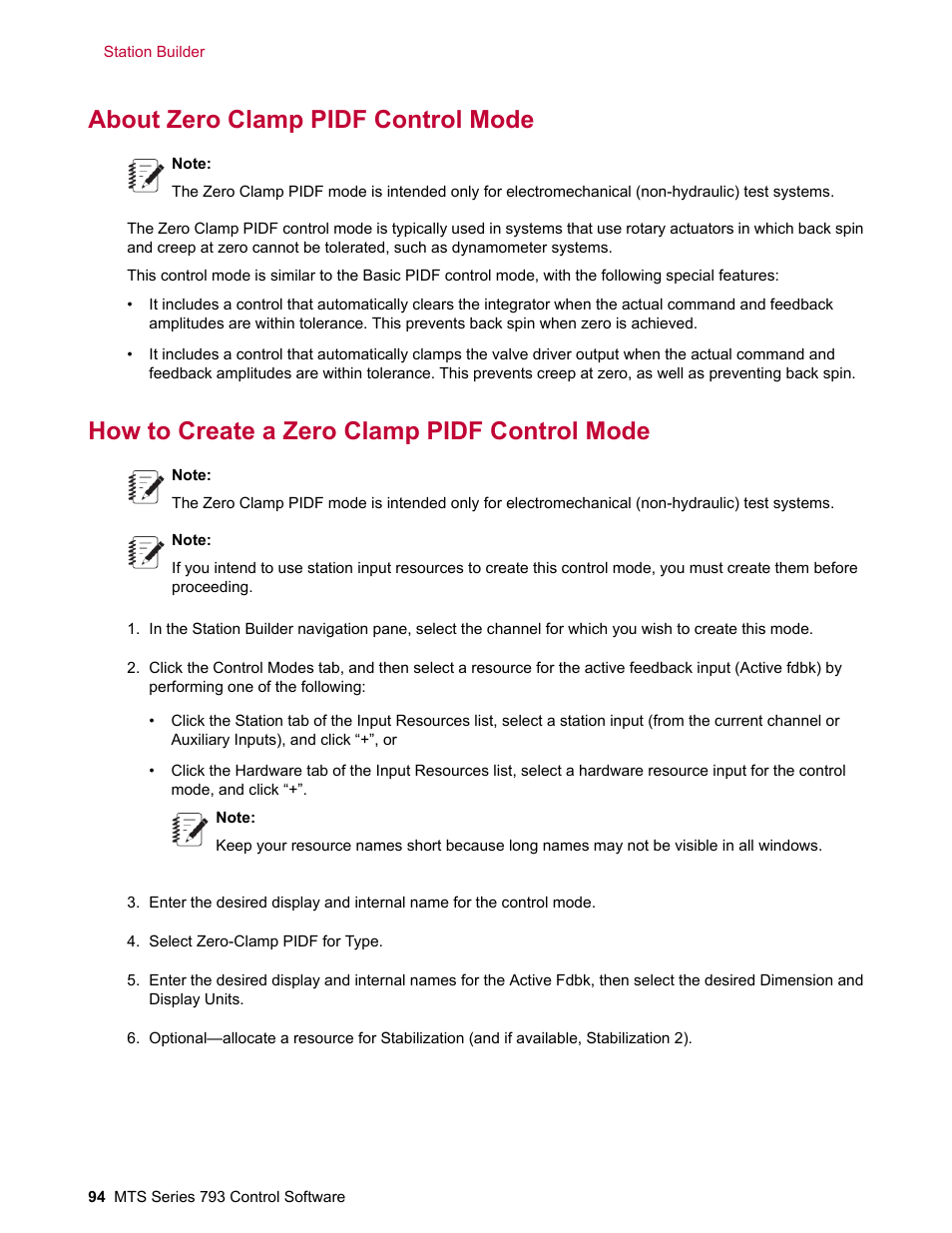 About zero clamp pidf control mode, How to create a zero clamp pidf control mode | MTS Series 793 User Manual | Page 94 / 490