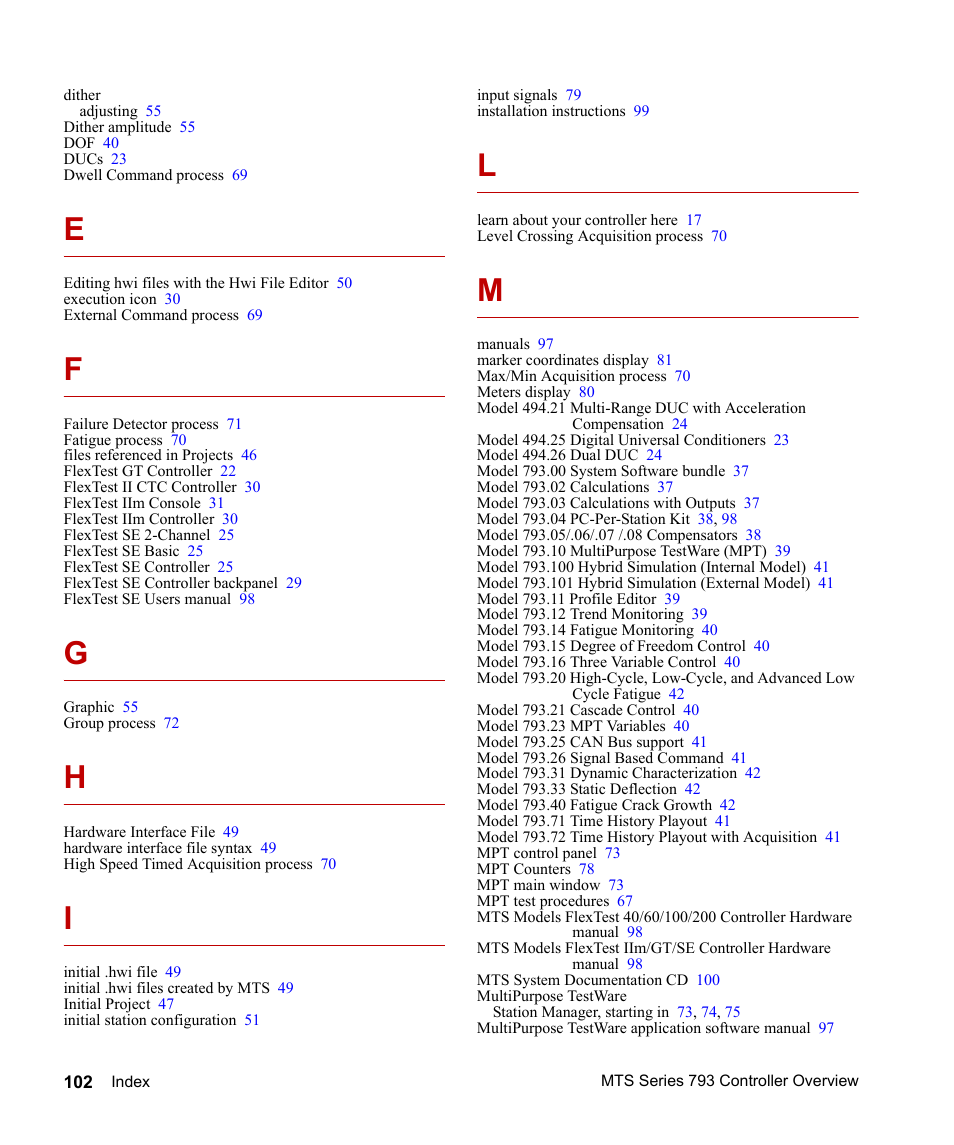 MTS Series 793 Controller User Manual | Page 102 / 106