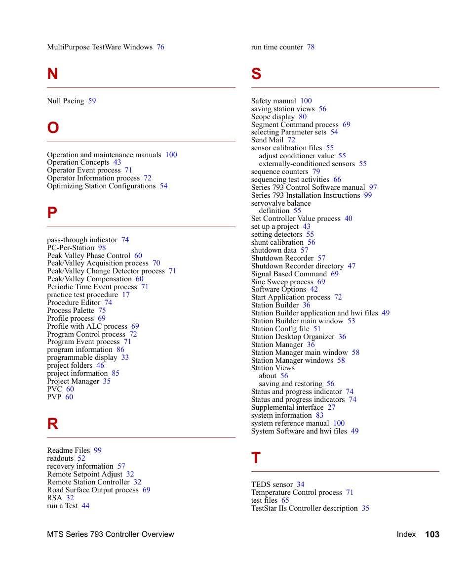 MTS Series 793 Controller User Manual | Page 103 / 106