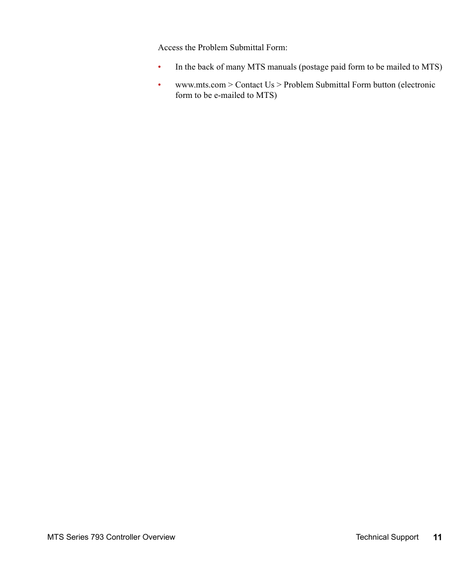 MTS Series 793 Controller User Manual | Page 11 / 106