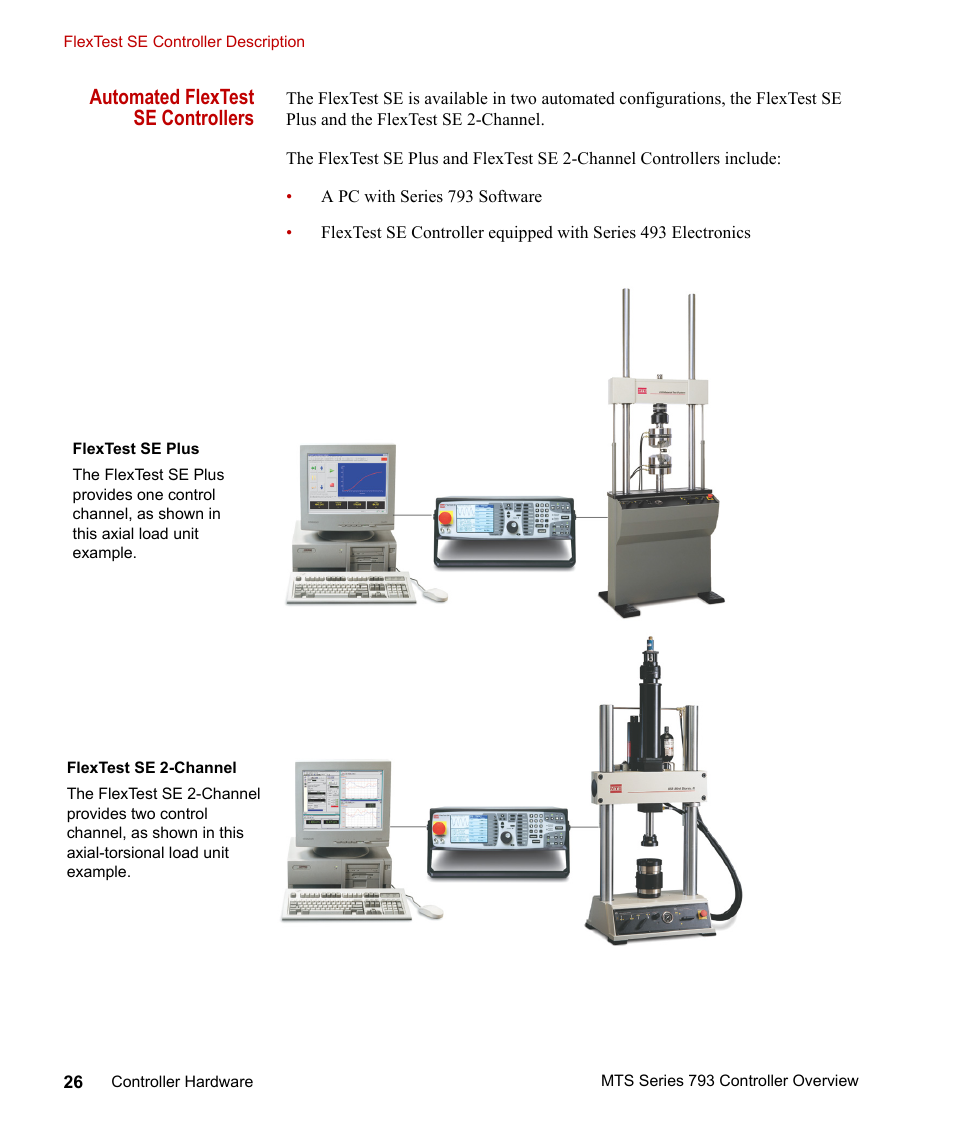 Automated flextest se controllers | MTS Series 793 Controller User Manual | Page 26 / 106