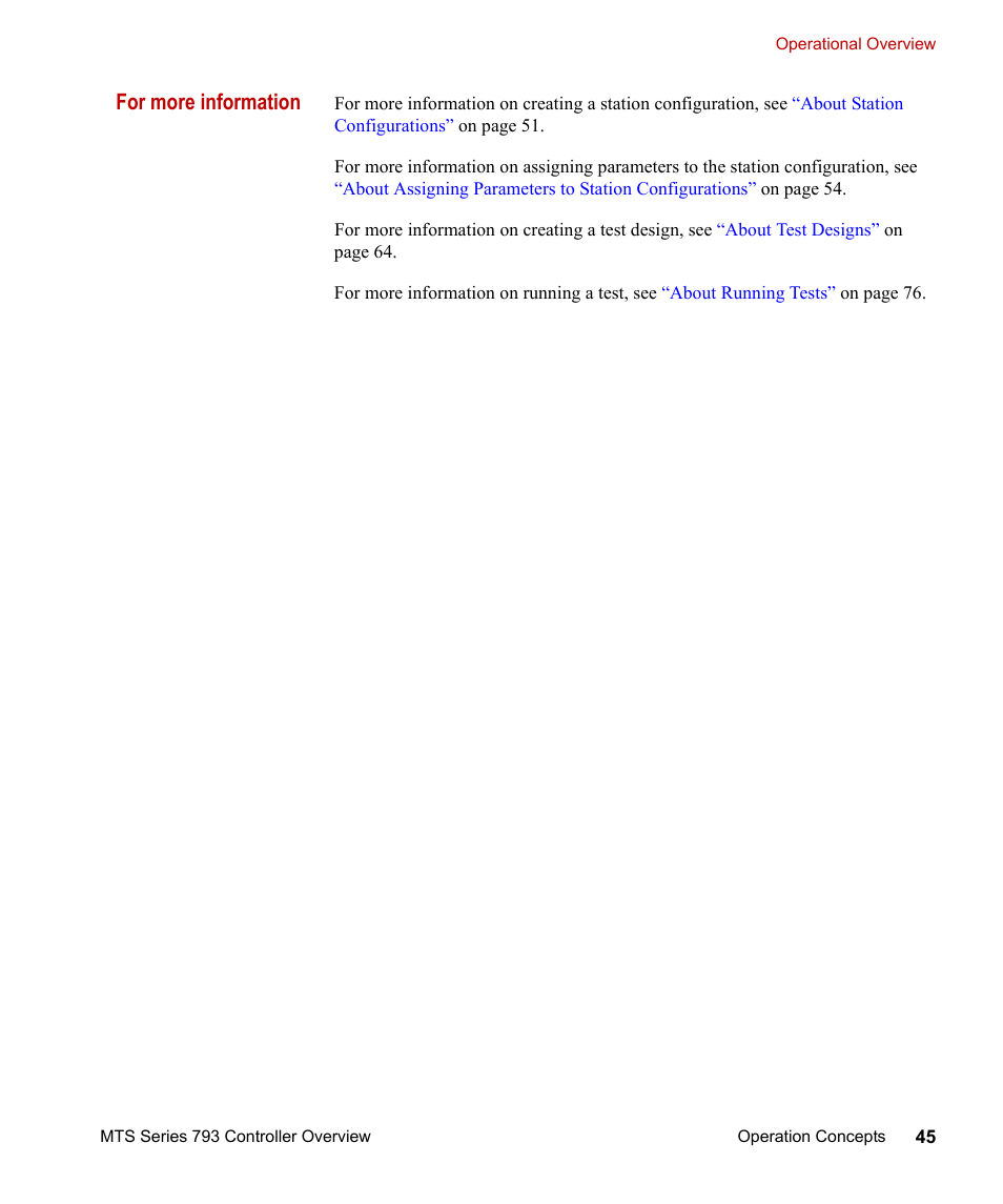 For more information | MTS Series 793 Controller User Manual | Page 45 / 106