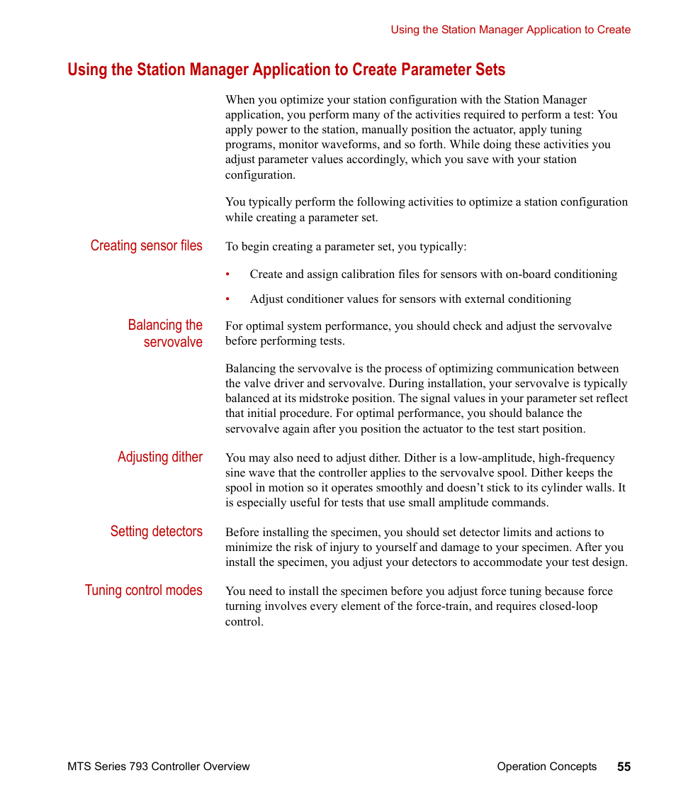 MTS Series 793 Controller User Manual | Page 55 / 106