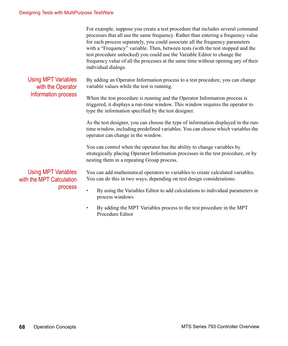 MTS Series 793 Controller User Manual | Page 68 / 106