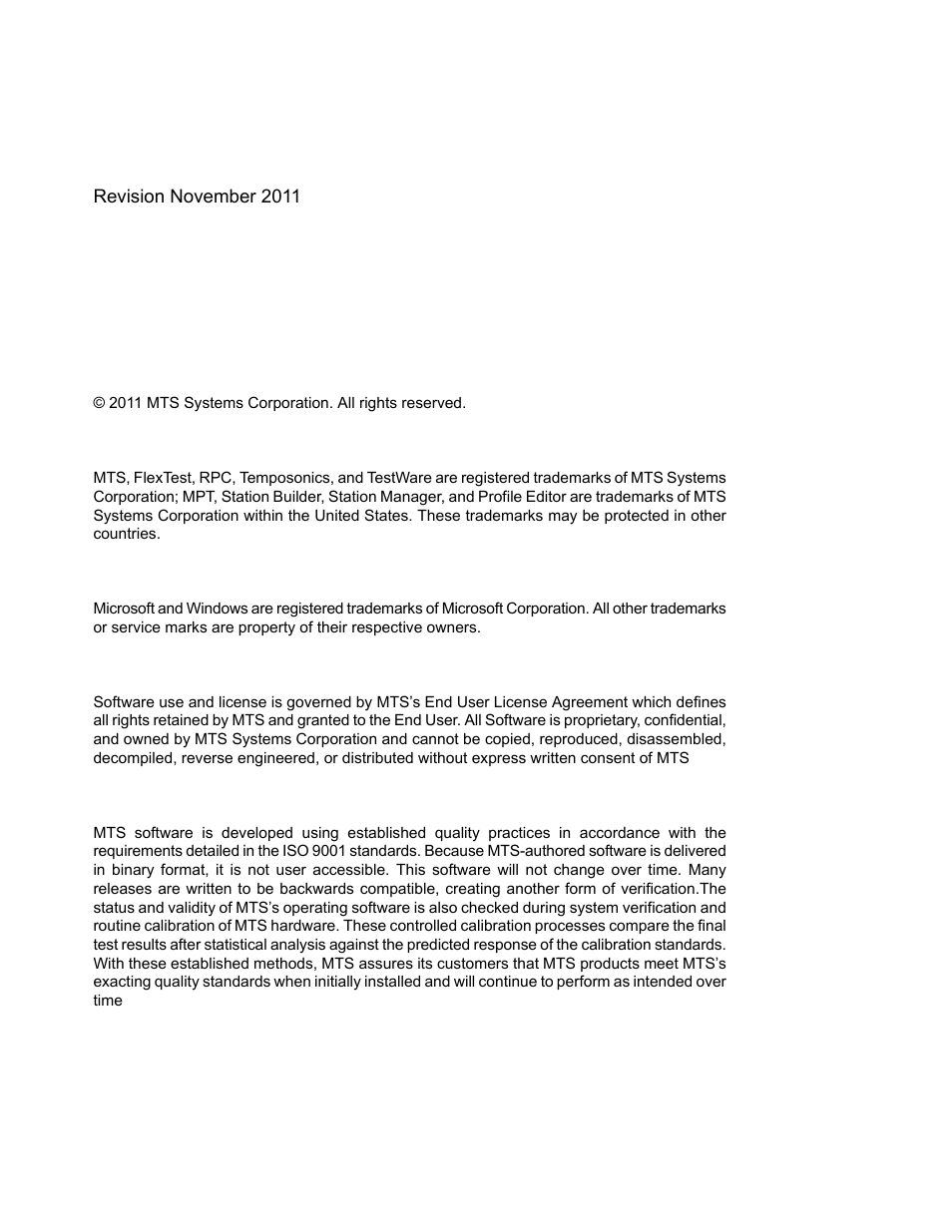 MTS Series 793 Utility Software User Manual | Page 2 / 124
