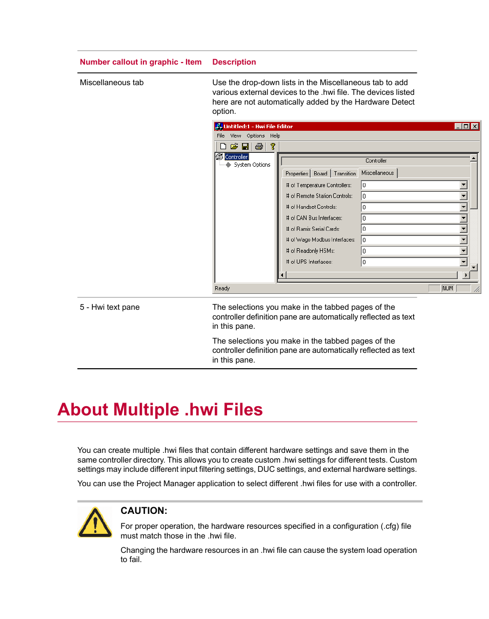 About multiple .hwi files | MTS Series 793 Utility Software User Manual | Page 20 / 124