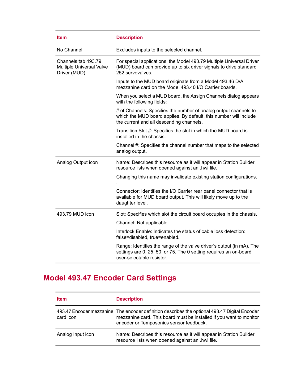 Model 493.47 encoder card settings | MTS Series 793 Utility Software User Manual | Page 65 / 124