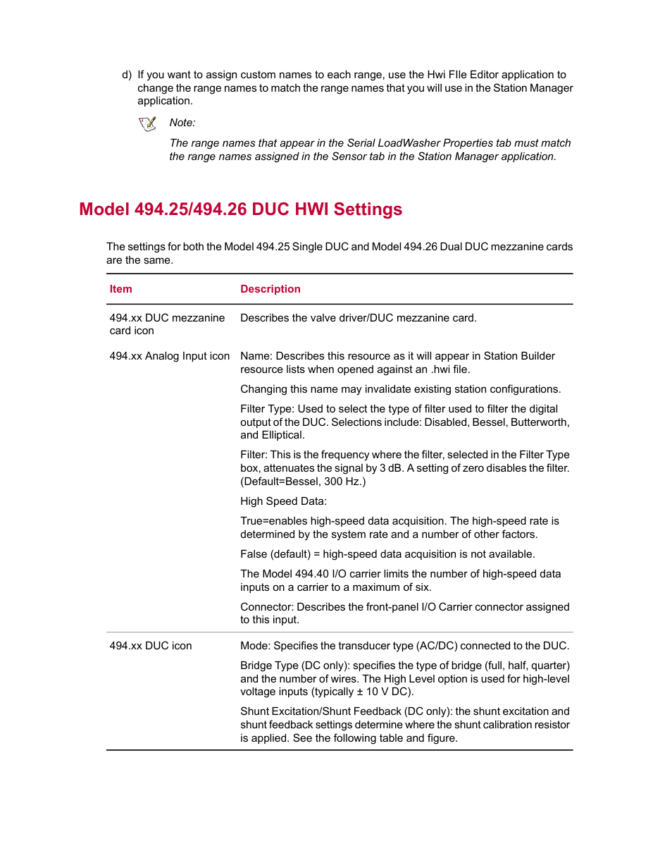 Model 494.25/494.26 duc hwi settings | MTS Series 793 Utility Software User Manual | Page 74 / 124
