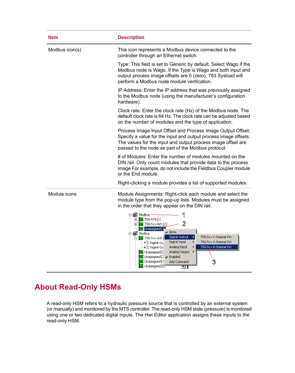 About read-only hsms | MTS Series 793 Utility Software User Manual | Page 98 / 124