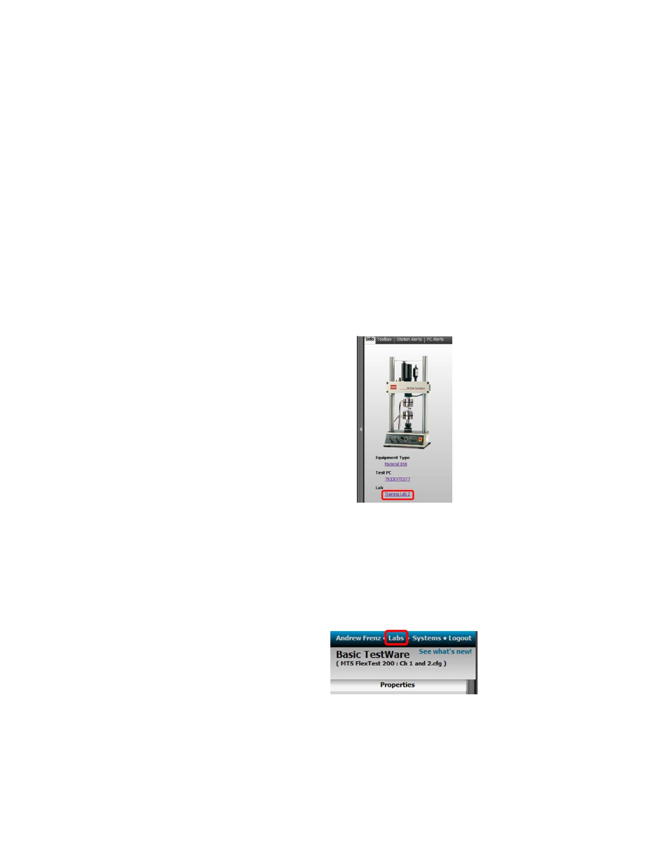 Display a lab view, Display a lab view 27 | MTS Echo Software User Manual | Page 27 / 42