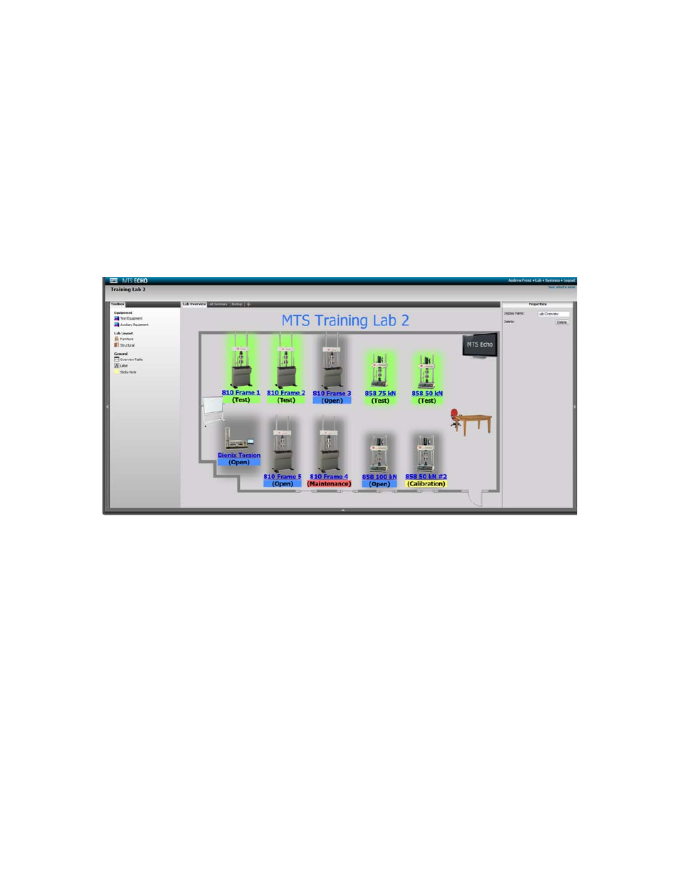 Create a lab schematic view, Create a lab schematic view 28 | MTS Echo Software User Manual | Page 28 / 42