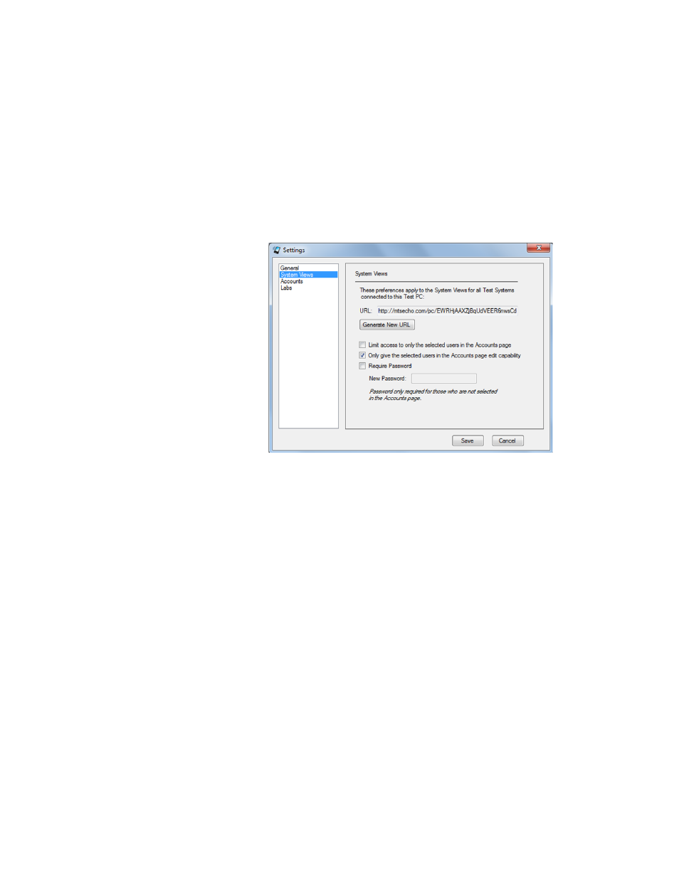 Restrict edit capabilities to specific users, Restrict edit capabilities to specific users 35 | MTS Echo Software User Manual | Page 35 / 42