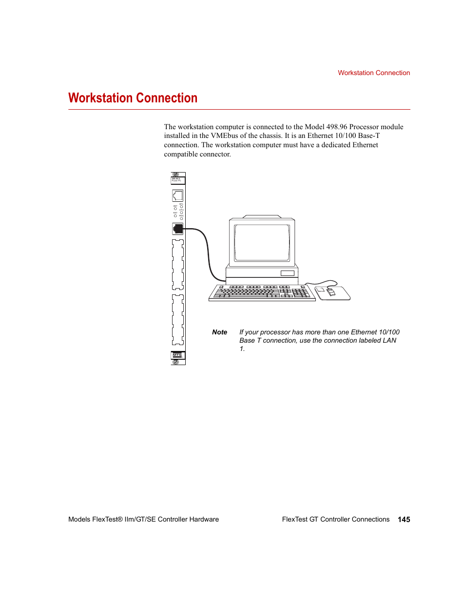 Workstation connection, Workstation connection 145 | MTS Model FlexTest SE User Manual | Page 145 / 264