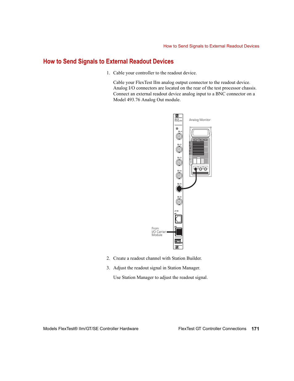 How to send signals to external readout devices | MTS Model FlexTest SE User Manual | Page 171 / 264