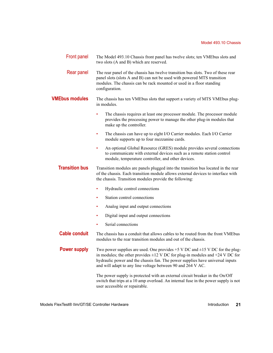 MTS Model FlexTest SE User Manual | Page 21 / 264